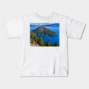 Wizard Island In Crater Lake Kids T-Shirt